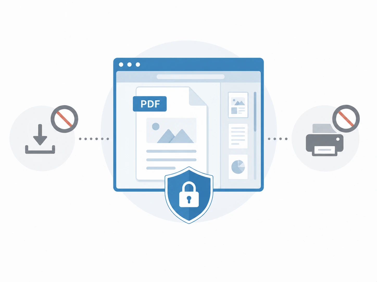 社外秘PDFのブラウザ限定閲覧のイメージ