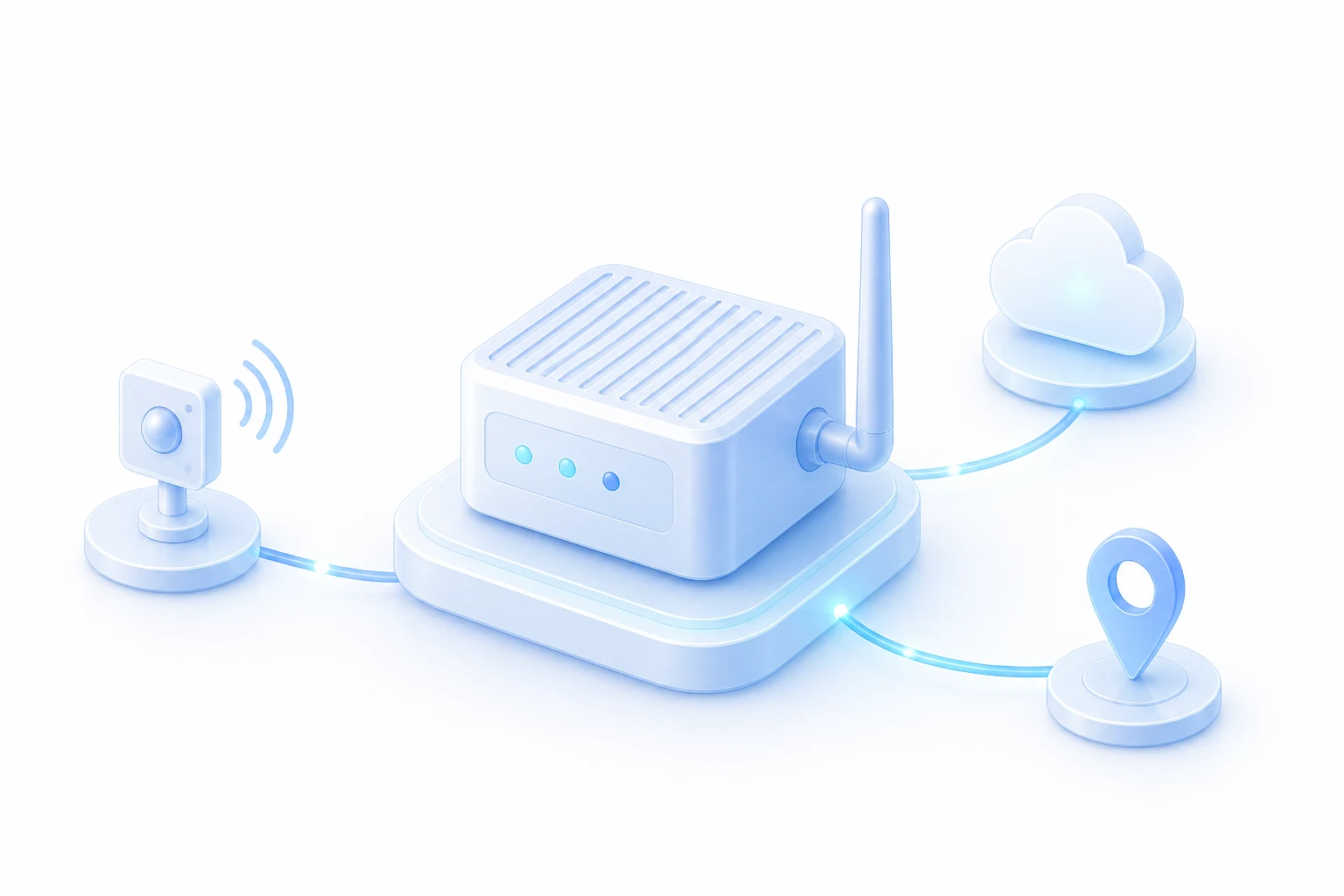 センサーとクラウドをつなぐIoTゲートウェイを管理するイメージ